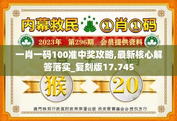 一肖一码100准中奖攻略,最新核心解答落实_复刻版17.745