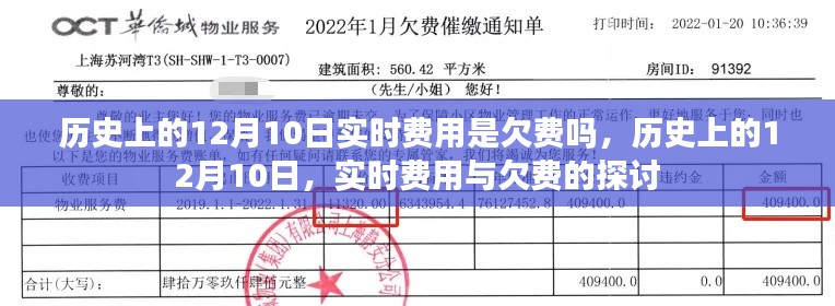 历史上的12月10日费用解析,实时费用与欠费探讨