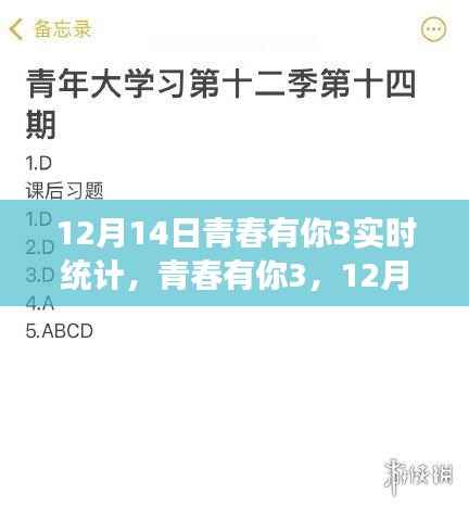 青春有你3 12月14日实时热度统计,热血青春的力量见证