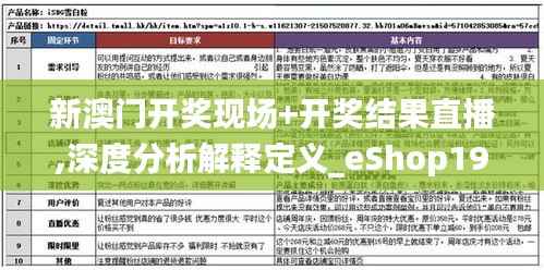 新澳门开奖现场+开奖结果直播,深度分析解释定义_eShop19.650
