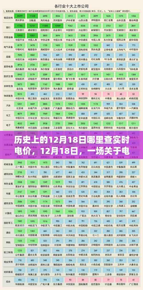 12月18日电价探秘之旅,实时查询与历史洞察