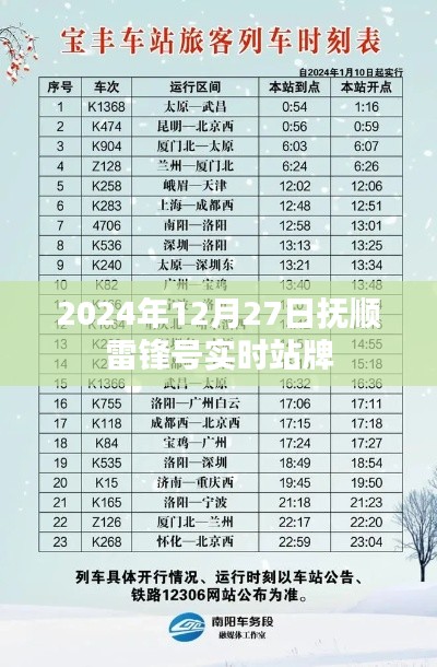 抚顺雷锋号实时站牌查询(最新更新)