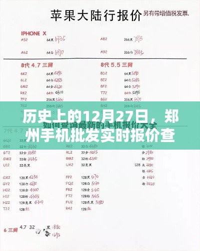 郑州手机批发实时报价查询,历史日期下的市场动态
