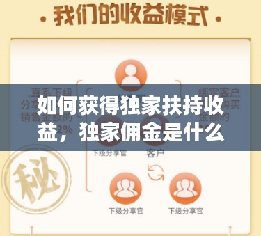 如何获得独家扶持收益,独家佣金是什么意思