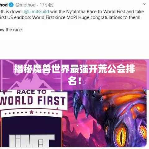 揭秘魔兽世界最强开荒公会排名!